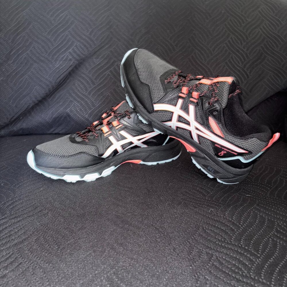ASICS Gel-Venture 8 Women’s Trail Running Shoes Black Pink Size 9.5